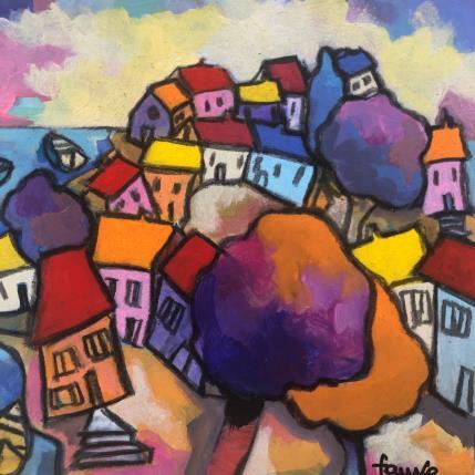 Peinture Vacances  par Fauve | Tableau Figuratif Acrylique Marine