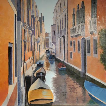 Peinture Rio de San Cassan par Martin Laurent | Tableau Figuratif Huile Architecture, Urbain