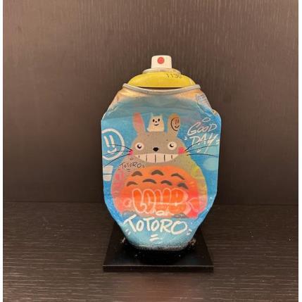 Sculpture Totoro Smile par Kedarone | Sculpture Pop-art Acrylique, Graffiti Icones Pop