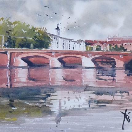 Peinture Harmonieux reflets par Abbatucci Violaine | Tableau Figuratif Aquarelle