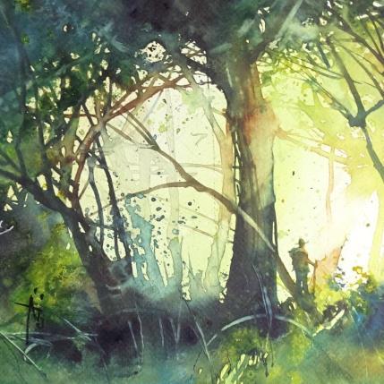 Peinture En pleine lumière par Abbatucci Violaine | Tableau Figuratif Aquarelle