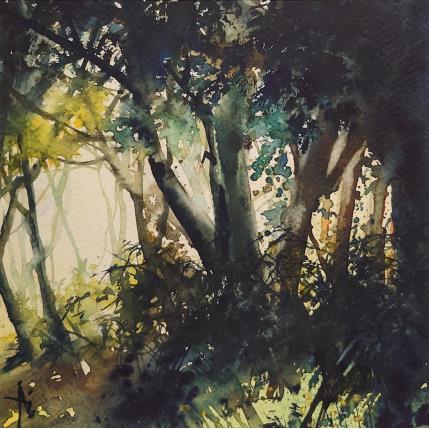 Peinture Le roncier par Abbatucci Violaine | Tableau Figuratif Aquarelle