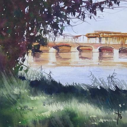 Peinture Au frais dans les prairies par Abbatucci Violaine | Tableau Figuratif Aquarelle