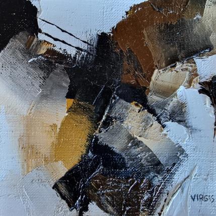 Peinture Solytary par Virgis | Tableau Abstrait Huile Minimaliste