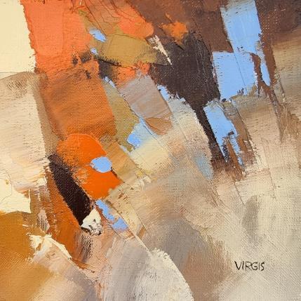 Peinture Indian summer par Virgis | Tableau Abstrait Huile Minimaliste