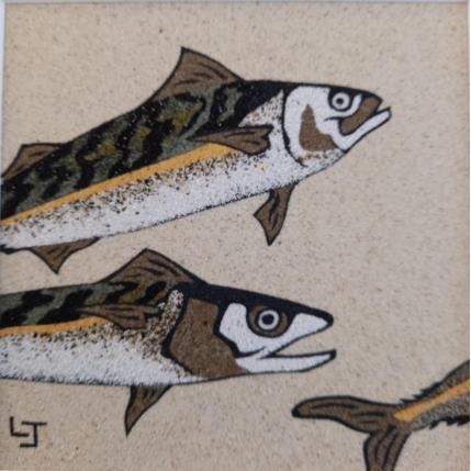 Painting Maquereaux by Jovys Laurence  | Painting Subject matter Sand Animals