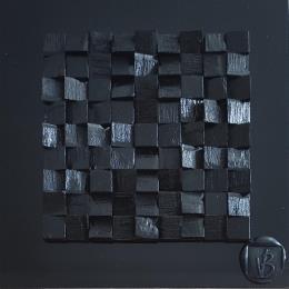 Painting Orlando  by Bauquel Véronique | Painting Abstract Acrylic, Gluing, Wood Minimalist