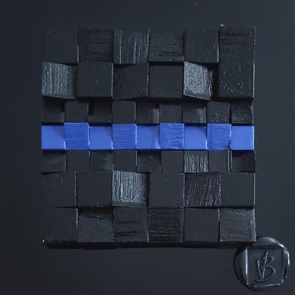 Peinture Horizon B par Bauquel Véronique | Tableau Abstrait Acrylique, Bois, Collage Minimaliste