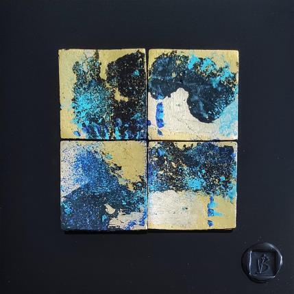 Peinture Monaco par Bauquel Véronique | Tableau Abstrait Acrylique, Bois, Collage, Métal, Résine Minimaliste