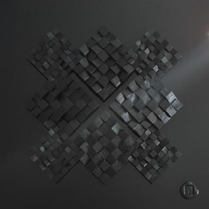 Peinture Madrid par Bauquel Véronique | Tableau Abstrait Acrylique, Bois, Collage Minimaliste