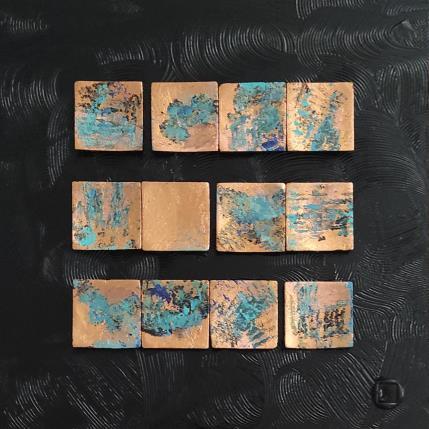 Peinture Queens par Bauquel Véronique | Tableau Abstrait Acrylique, Bois, Collage, Laque, Métal, Résine Minimaliste