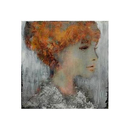 Peinture Vestida de plata par Bofill Laura | Tableau Figuratif Acrylique, Résine Portraits