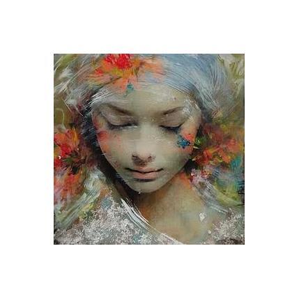 Peinture Laura II par Bofill Laura | Tableau Figuratif Acrylique, Résine Portraits