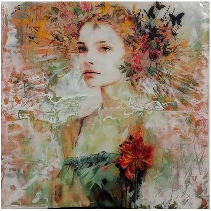 Peinture Alma de alba par Bofill Laura | Tableau Figuratif Acrylique, Résine Portraits