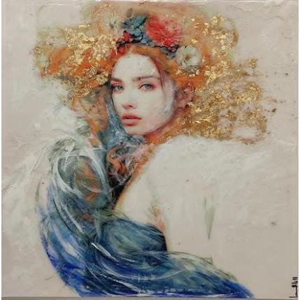 Peinture Natalia de lado par Bofill Laura | Tableau Figuratif Acrylique, Résine Portraits