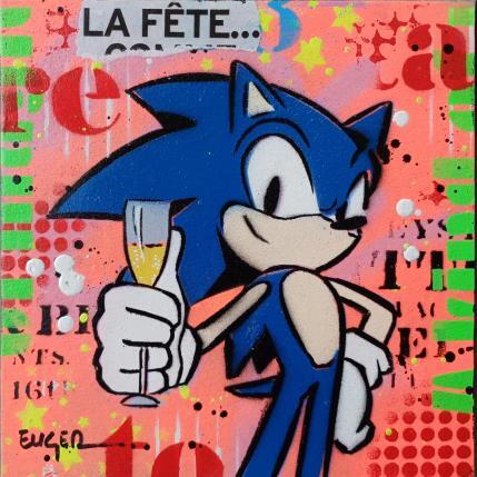 Peinture LA FETE par Euger Philippe | Tableau Pop-art Acrylique, Collage Icones Pop