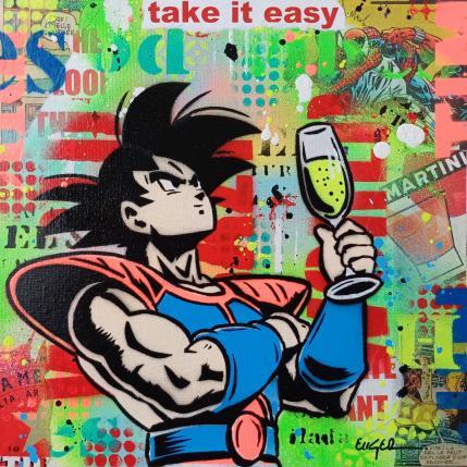 Peinture TAKE IT EASY par Euger Philippe | Tableau Pop-art Acrylique, Collage Icones Pop