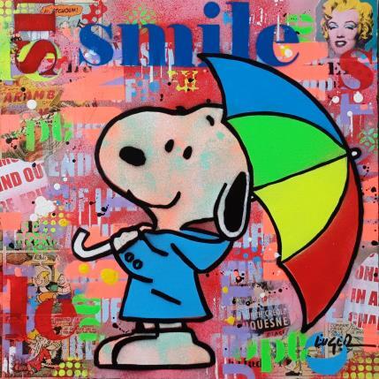 Painting SMILE by Euger Philippe | Painting Pop-art Acrylic, Gluing Pop icons