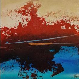 Peinture Abstraction #2664 par Hévin Christian | Tableau Abstrait Acrylique, Huile, Pastel Minimaliste