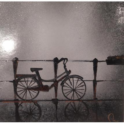 Pintura Stay close por Rey Julien | Pintura Figurative Gold leaf