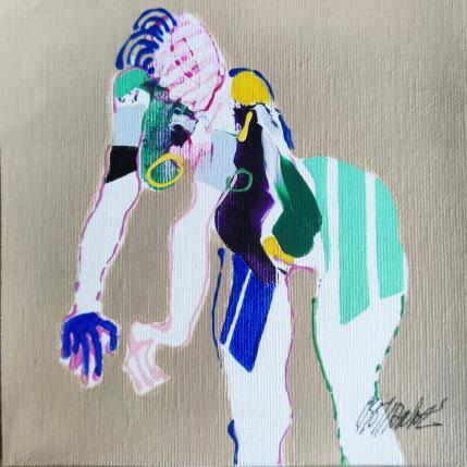 Peinture Bon, réfléchissons par Cressanne | Tableau Figuratif Acrylique, Encre Nu