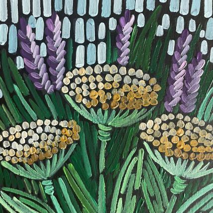 Peinture lavender and immortelle par Dmitrieva Daria | Tableau Impressionnisme Acrylique Nature