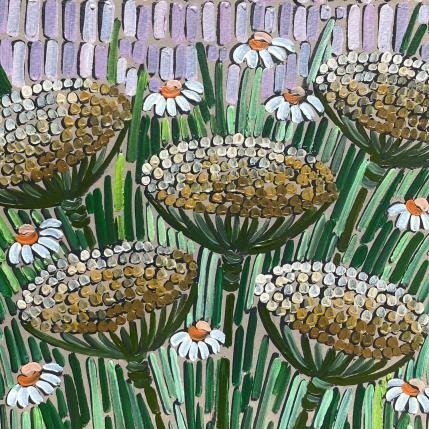 Peinture immortelle and chamomile par Dmitrieva Daria | Tableau Impressionnisme Acrylique Nature