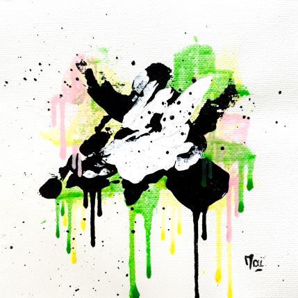 Peinture Souvenir d'été par Maï Bouvier | Tableau Abstrait Acrylique Minimaliste