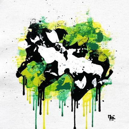 Peinture Verdure par Maï Bouvier | Tableau Abstrait Acrylique Minimaliste