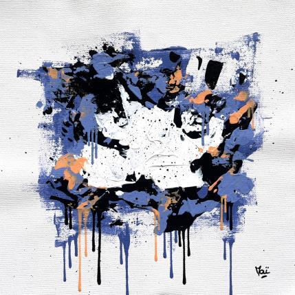 Peinture Agapanthe par Maï Bouvier | Tableau Abstrait Acrylique Minimaliste