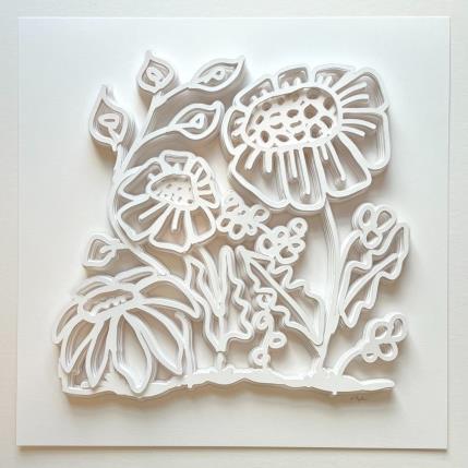 Peinture Drooping Daisies par Ryder Susan | Tableau Figuratif Papier Minimaliste, Natures mortes, Noir & blanc