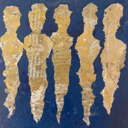 Peinture Petites d'or par Rocco Sophie | Tableau Art Singulier Acrylique, Collage, Sable