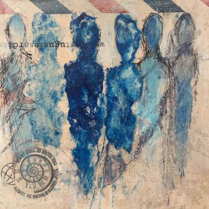 Peinture La lettre uidiable par Rocco Sophie | Tableau Art Singulier Acrylique, Collage, Sable