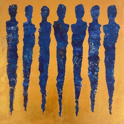 Peinture Empreintes par Rocco Sophie | Tableau Art Singulier Acrylique, Collage, Sable