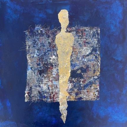 Peinture Le secret par Rocco Sophie | Tableau Art Singulier Acrylique, Collage, Sable