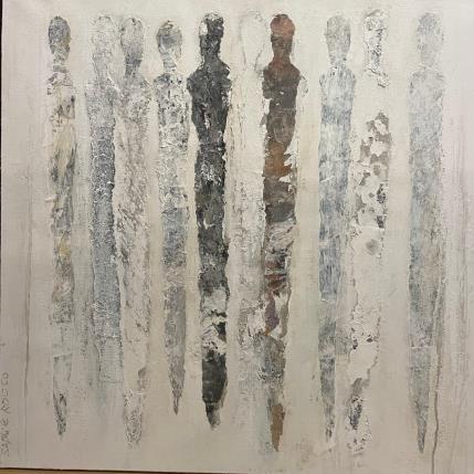 Peinture Ostia Antica par Rocco Sophie | Tableau Art Singulier Acrylique, Collage, Sable