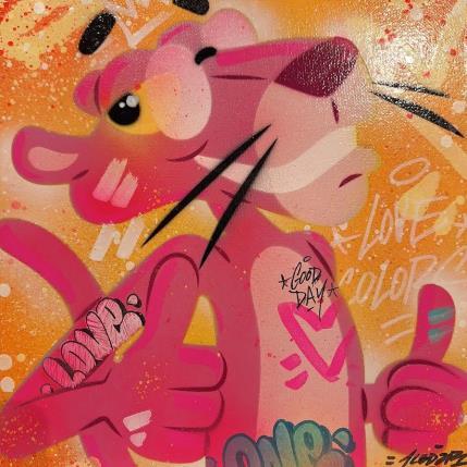 Gemälde Pink Panther von Kedarone | Gemälde Pop-Art Acryl, Graffiti Pop-Ikonen