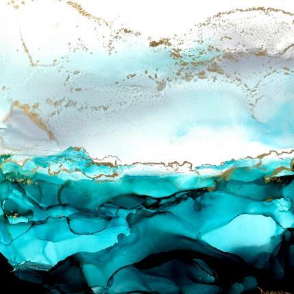 Peinture F2 - 1994 Poésie Givrée par Depaire Silvia | Tableau Abstrait Acrylique Marine, Minimaliste, Paysages