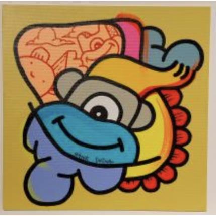 Peinture Buko three par Hank China | Tableau Pop-art Acrylique, Posca