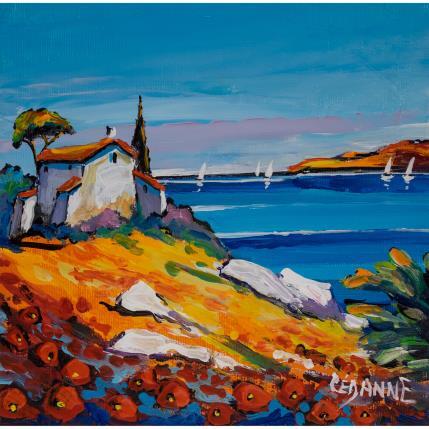 Peinture Une journée en vacances par Cédanne | Tableau Figuratif Huile Paysages