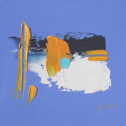 Painting Bleu lavande by Gaultier Dominique | Painting Abstract Oil Minimalist