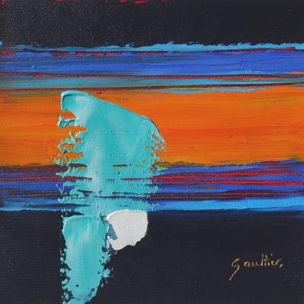 Painting Sunset by Gaultier Dominique | Painting Abstract Oil Minimalist