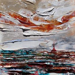 Painting Paris le jour #3 by Reymond Pierre | Painting Figurative Oil Landscapes, Urban