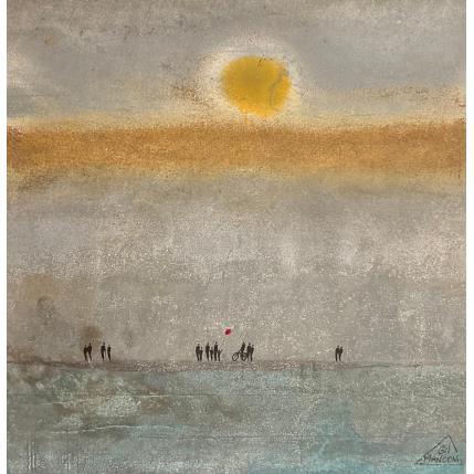 Peinture Bérénice par Manconi Gil | Tableau Matiérisme Métal, Upcycling Paysages