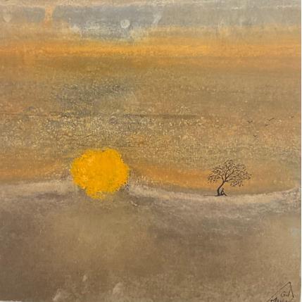 Peinture Bertilia par Manconi Gil | Tableau Matiérisme Métal, Upcycling Paysages