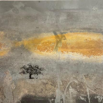 Peinture Betty par Manconi Gil | Tableau Matiérisme Métal, Upcycling Paysages