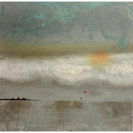 Peinture Bianca par Manconi Gil | Tableau Matiérisme Métal, Upcycling Paysages