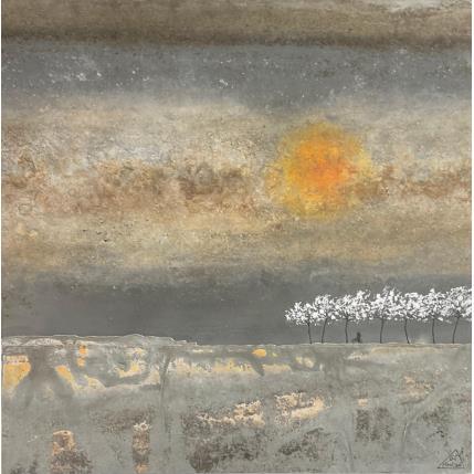 Peinture Boecia par Manconi Gil | Tableau Matiérisme Métal, Upcycling Paysages