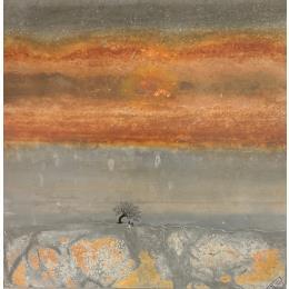 Painting Bojana by Manconi Gil | Painting Subject matter Metal, Upcycling Landscapes