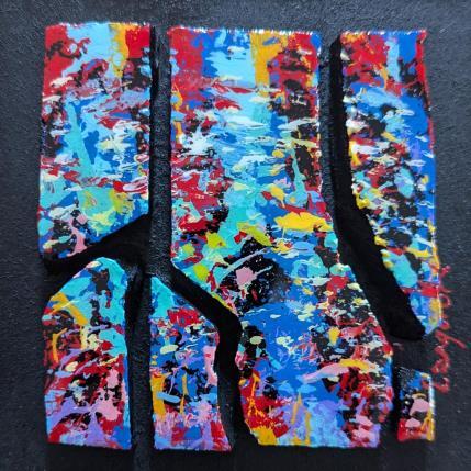 Peinture Bc4 touche multi par Langeron Luc | Tableau Matiérisme Acrylique, Bois, Résine